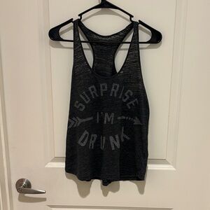 Stylish Black Graphic Tank Top